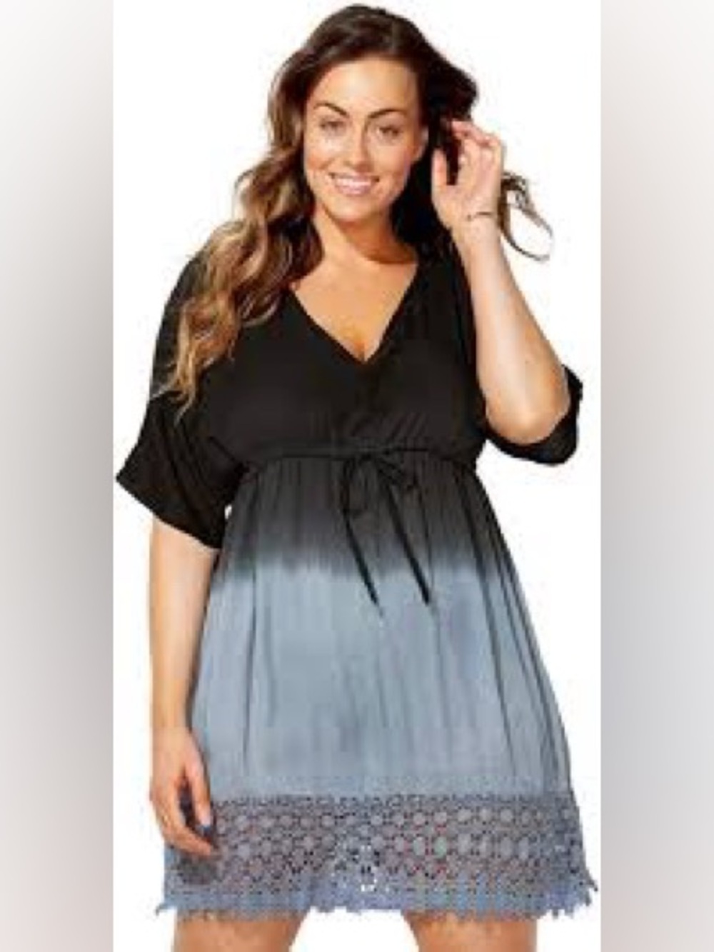 Swimsuits For All Renee Ombre Cover Up Dress Sz 18/20